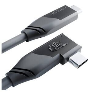 Angled USB-C Cable All-Purpose, USB 3.2 Gen 2x2 - 1.5ft (transfers Data 240W
